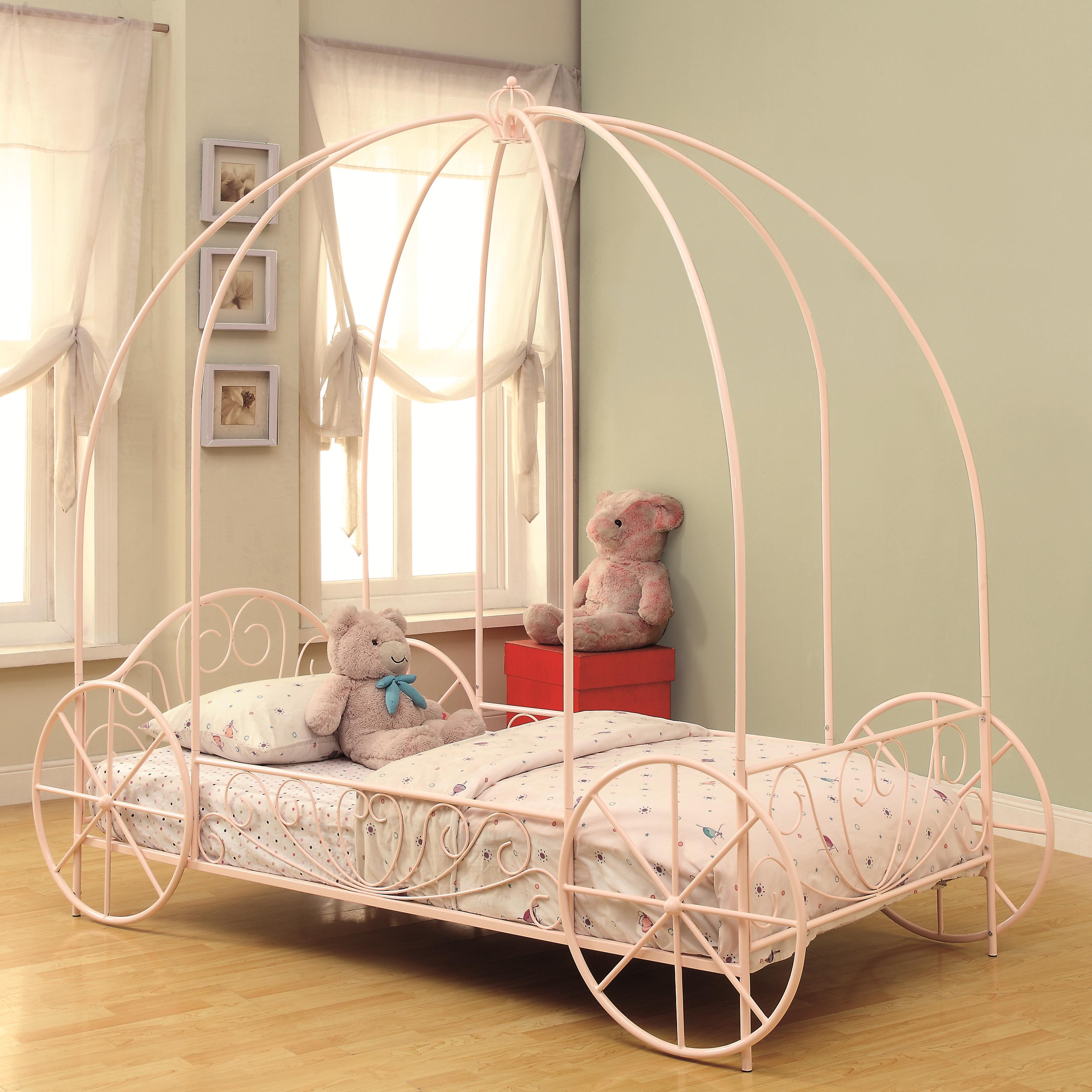 Coaster Iron Beds and Headboards 400155T Twin Massi Canopy Carriage Bed
